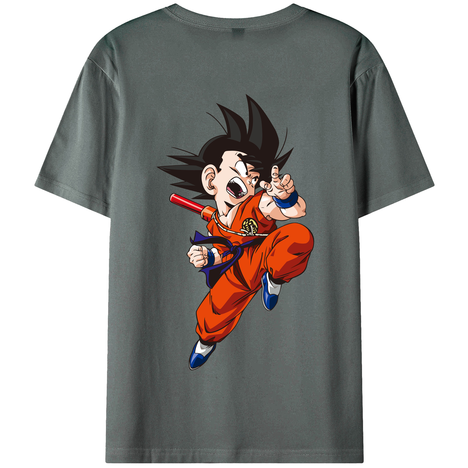 （画像用） ドラゴンボール 孫悟空（そん ごくう）Son Goku カカロット DRAGON BALL Kakarotto 綿100％半袖Tシャツ（背面プリント）